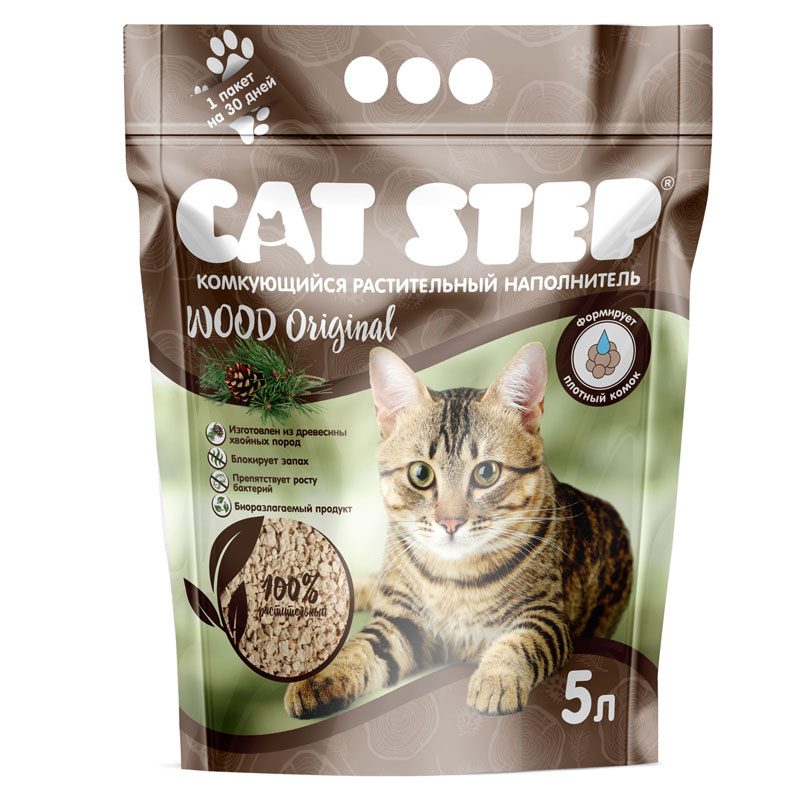 экологичный наполнитель CAT STEP Wood Original