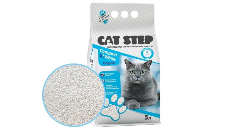 Cat Step Compac tWhite - Наполнитель для белых котят