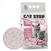 Комкующийся минеральный наполнитель CAT STEP Compact White Baby Powder